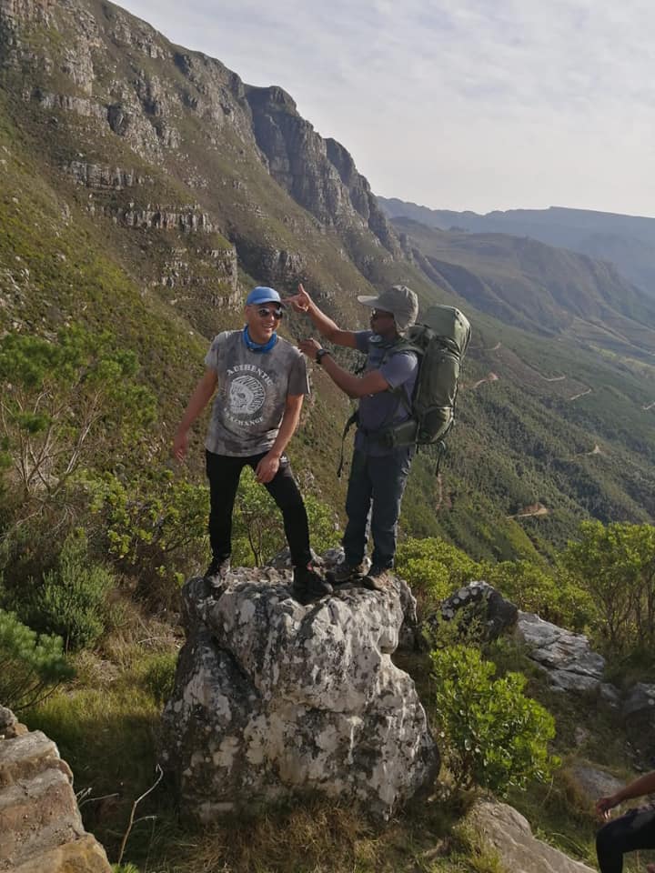 Hiking scene